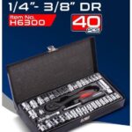 جعبه بکس 40 پارچه 1/4 و 3/8 هامبورگ - HAMBURG مدل H6300