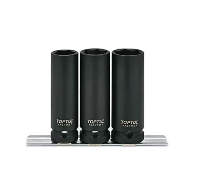 0301 ست ریلی بکس بلند 1/2 فشارقوی 3 عددی (سایزهای 17،19،21) تاپ تول - TOPTUL مدل GDAG0301 - Image 1