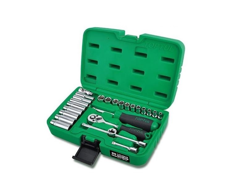 2501 جعبه بکس 25 پارچه 1/4 اینچ تاپ تول - TOPTUL مدل GCAI2501 - تصویر 1