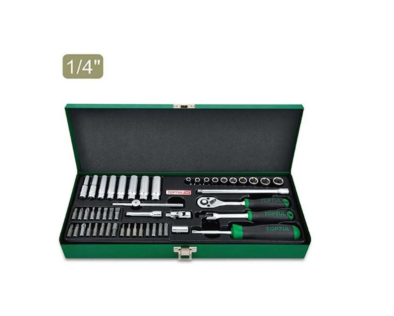 5005 مجموعه 50 پارچه جعبه بکس و بیت درایو 1/4 بلند و کوتاه 6 پر تاپ تول - TOPTUL مدل GCAD5005 - تصویر 1
